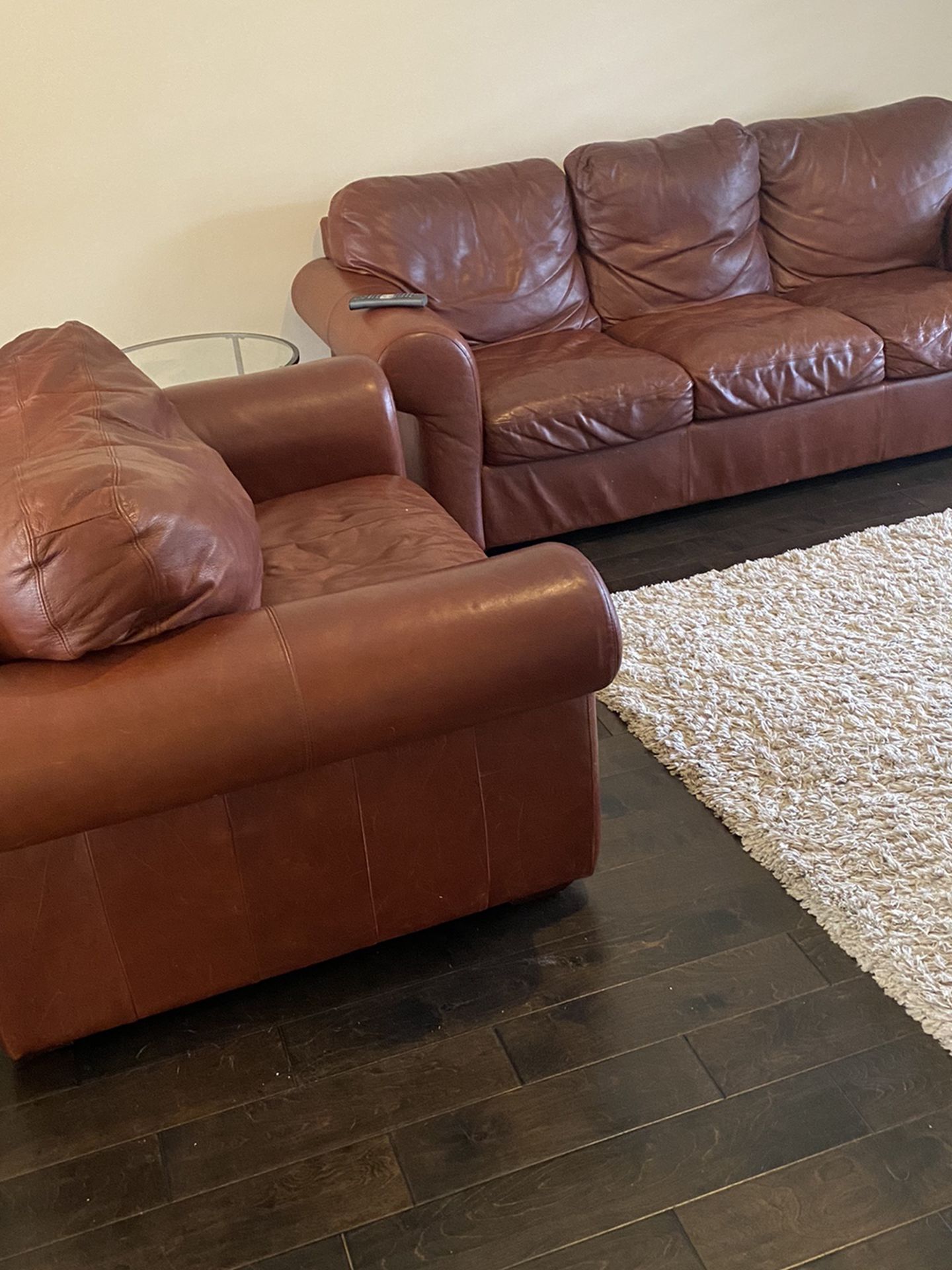 Leather Couch and Love Seat- Free