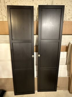 BLACK IKEA PAX CLOSET DOORS 19.5”x76.5” (PAIR) 