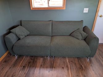 Pine Green Teddy Wool Sofa
