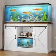 Aquarium Stand with Sliding Barn Doors