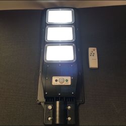 180 LED 90w solar dimmable wall street light PIR motion sensor outdoor garden lamp with Post