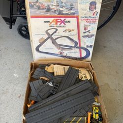 Vintage Toy Race Car Set 
