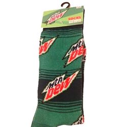 'Mtn Dew' Novelty Crew Socks - Size 6 - 12 *NEW*