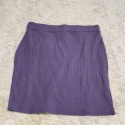 SHEIN Purple Ribbed Pencil Mini Skirt