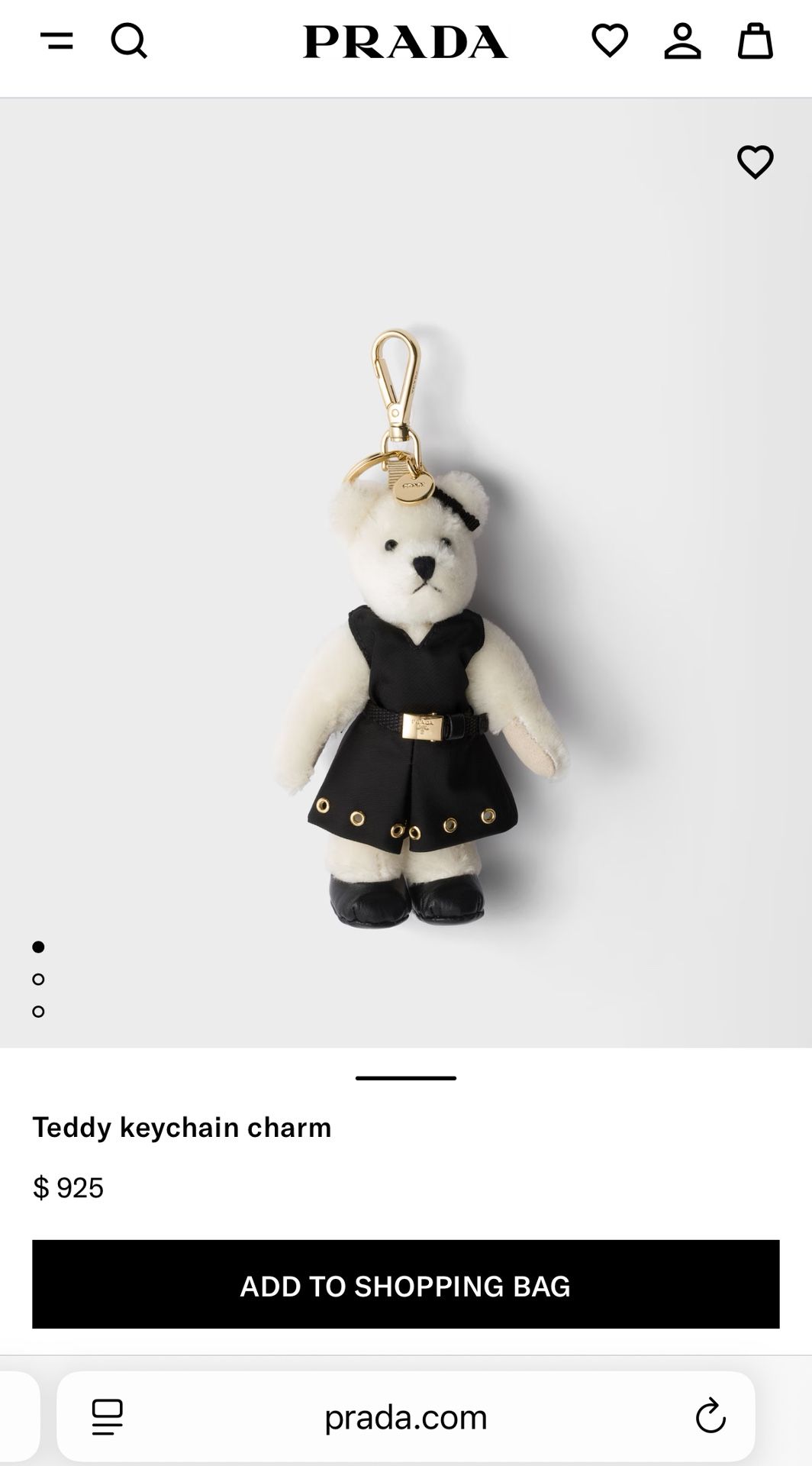 PRADA Teddy Keychain