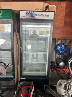 Two working commercial drink refrigerators, $100 each