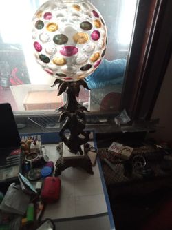 Bohemian Blown Glass Churb Lamp