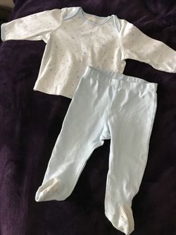 Baby boy long sleeve onesies and pants 6 months