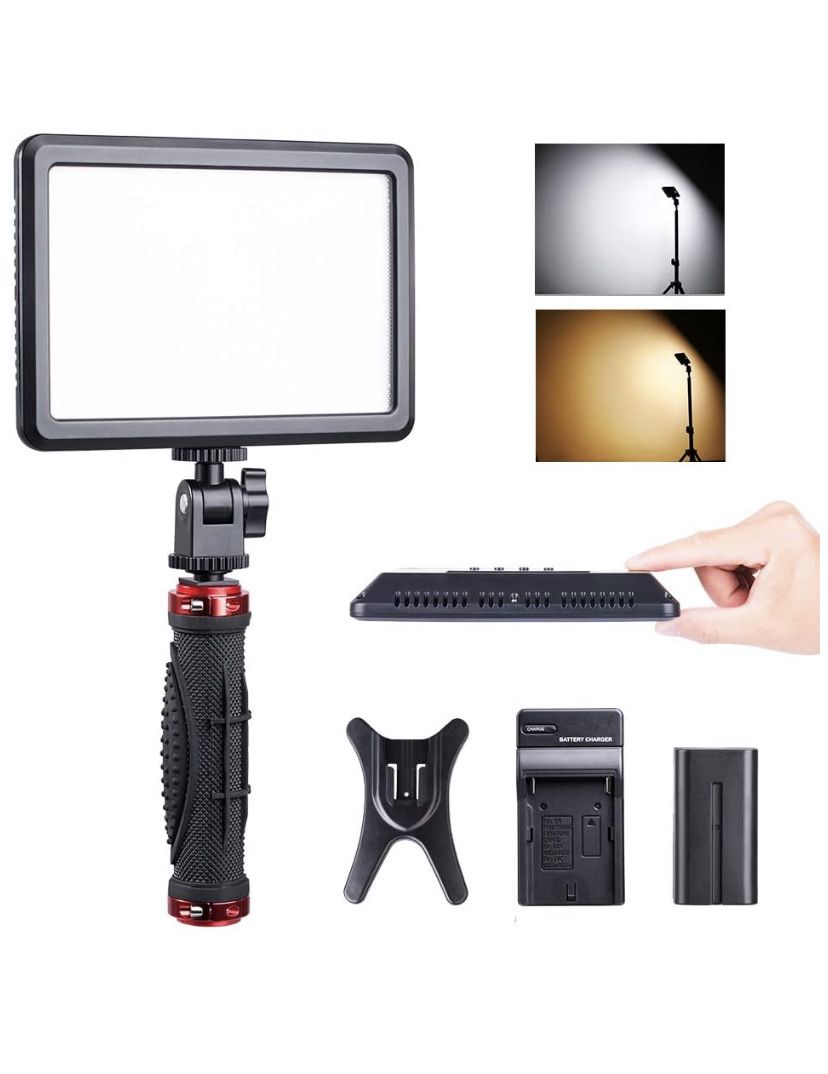 K&F Concept Camera Light,LED Video Light Panel for Camera Camcorder Lighting in Studio or Outdoors 2800K to 6000K Variable Color Temperature