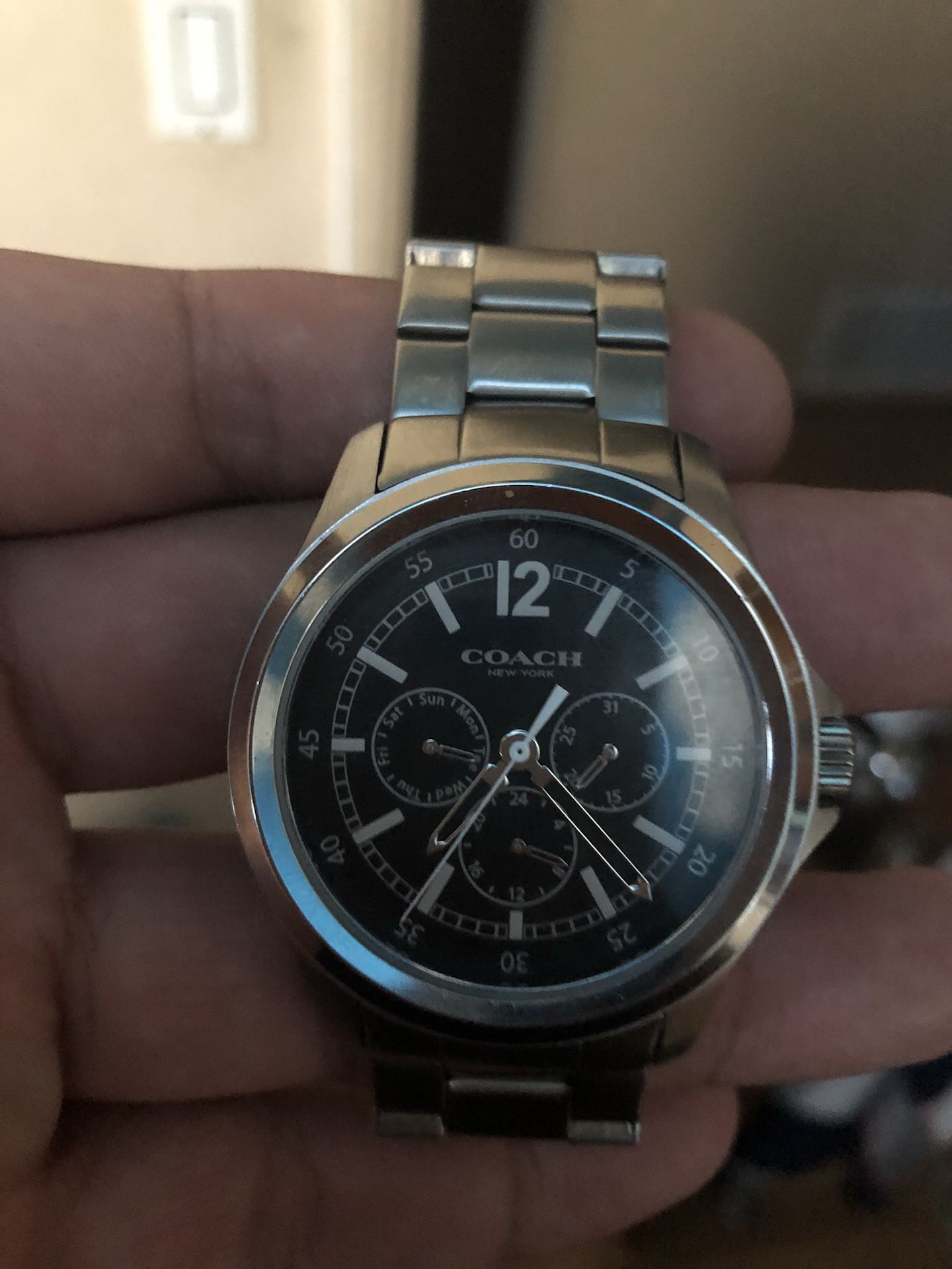Men’s stainless steel COACH watch