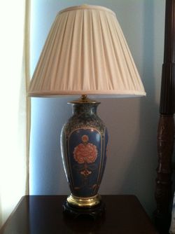 Pair of Cloisonné style Lamps