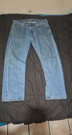Mens levis 505 regular straight fit jeans stone wash blue (W36, L32)
