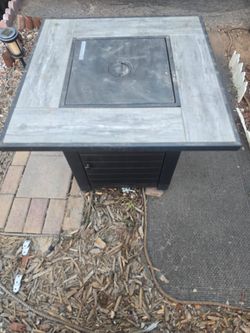 Gas fire pit.