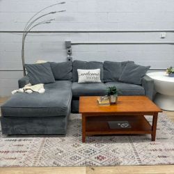Room & Board York Sectional Sofa — Velvet (Delivery Available)