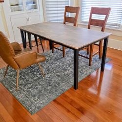Large 78” Industrial Dining Table / Desk - Modern Rustic
