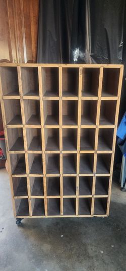 Solid Wood Shoe Or Crafting Storage Cabinet 