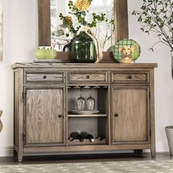 Rustic Natural Tone Server Brand New In Box