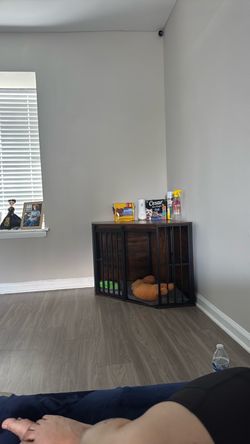 Corner Dog Kennel comes with EVERYTHING.