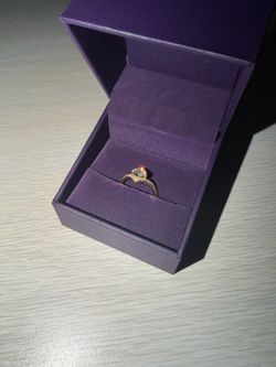 14k Yellow Gold Round White Diamond Prong Engagement Ring Size 6.5