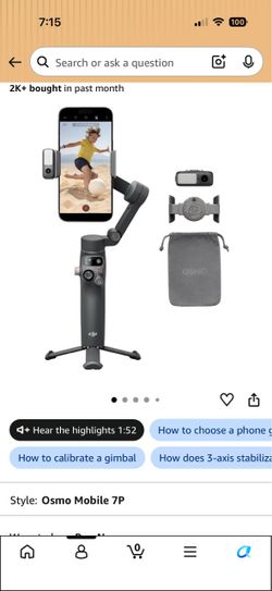 Dji osmo mobile 7p gimbal