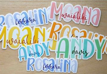 Personalized school stickers