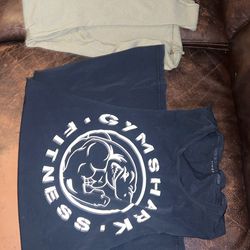 7 Men Gym Shark Shirts Sz Xl Asking $50 For All
