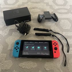 Red/Blue Nintendo Switch V2 With Chip