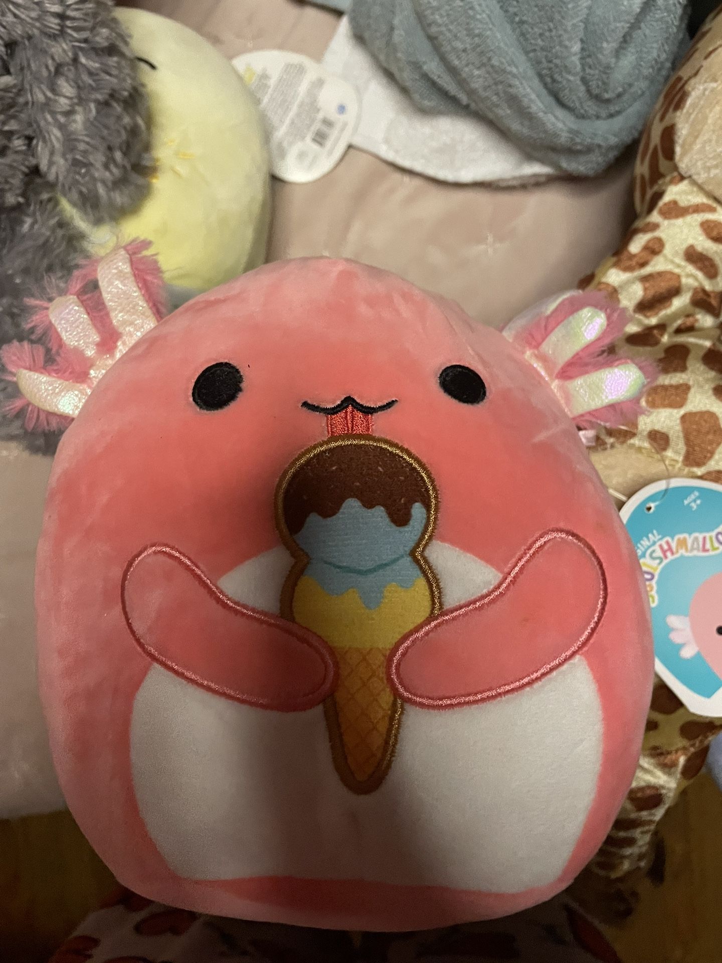 Squishmallow Archie Holding Ice Cream