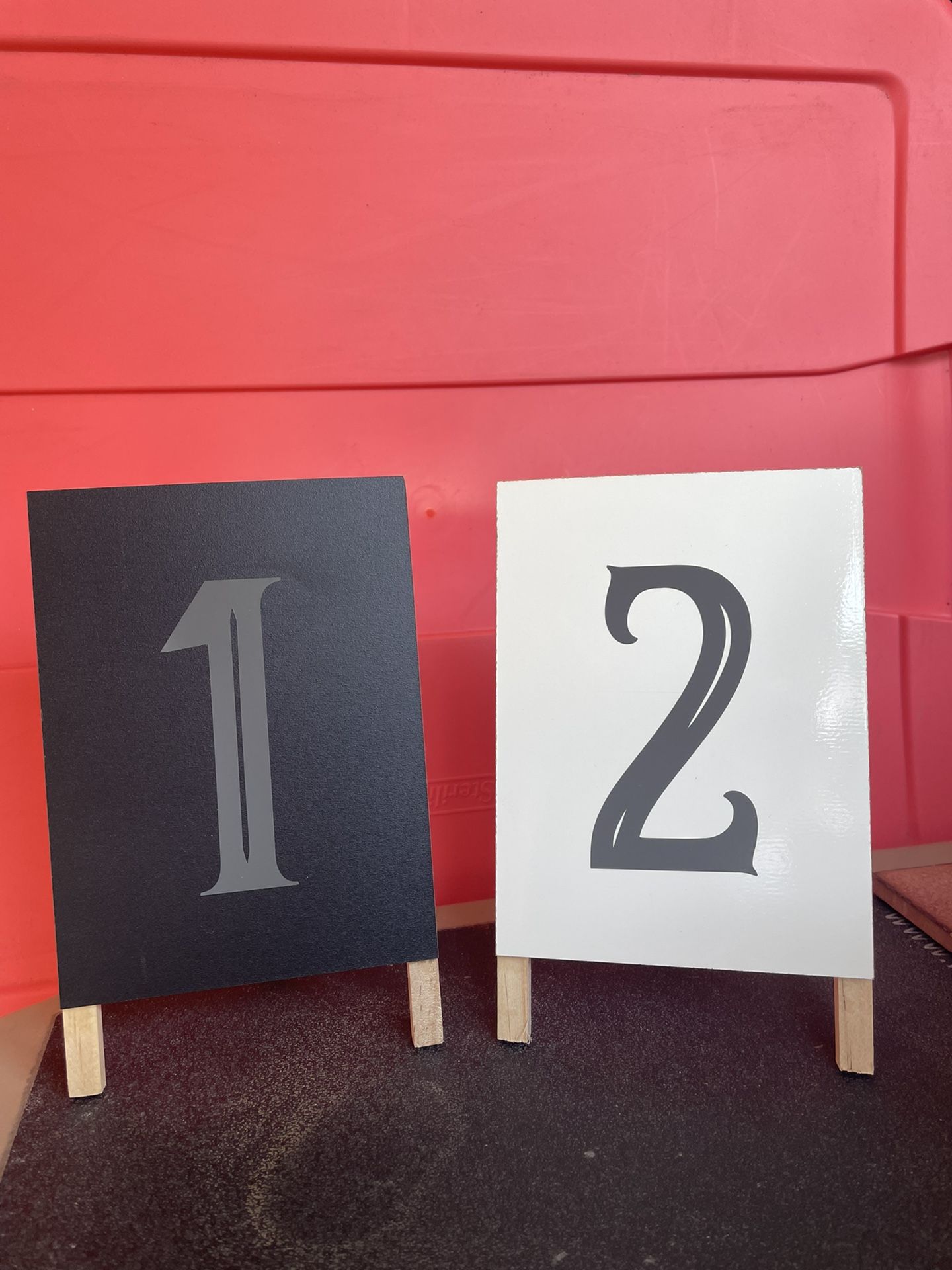 Wedding Table Number Signs