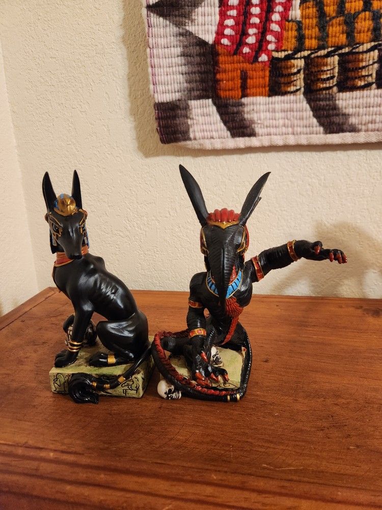 Anubis And Seth Statues 8 Inches