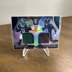 2024 Panini Totally Certified - Braelon Allen, Malachi Corley Patch #RDS-NYJ RC