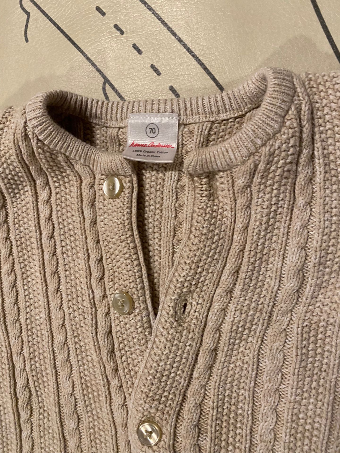 Hanna Andersson Knit Oatmeal Cardigan 🌾