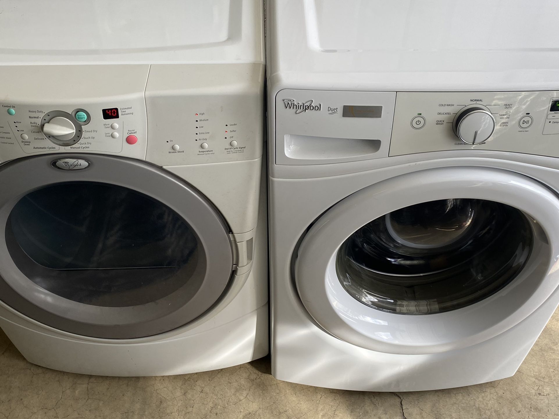Frontload Whirlpool Washer And Dryer