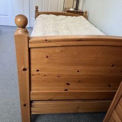 Twin Bed Solid Wood
