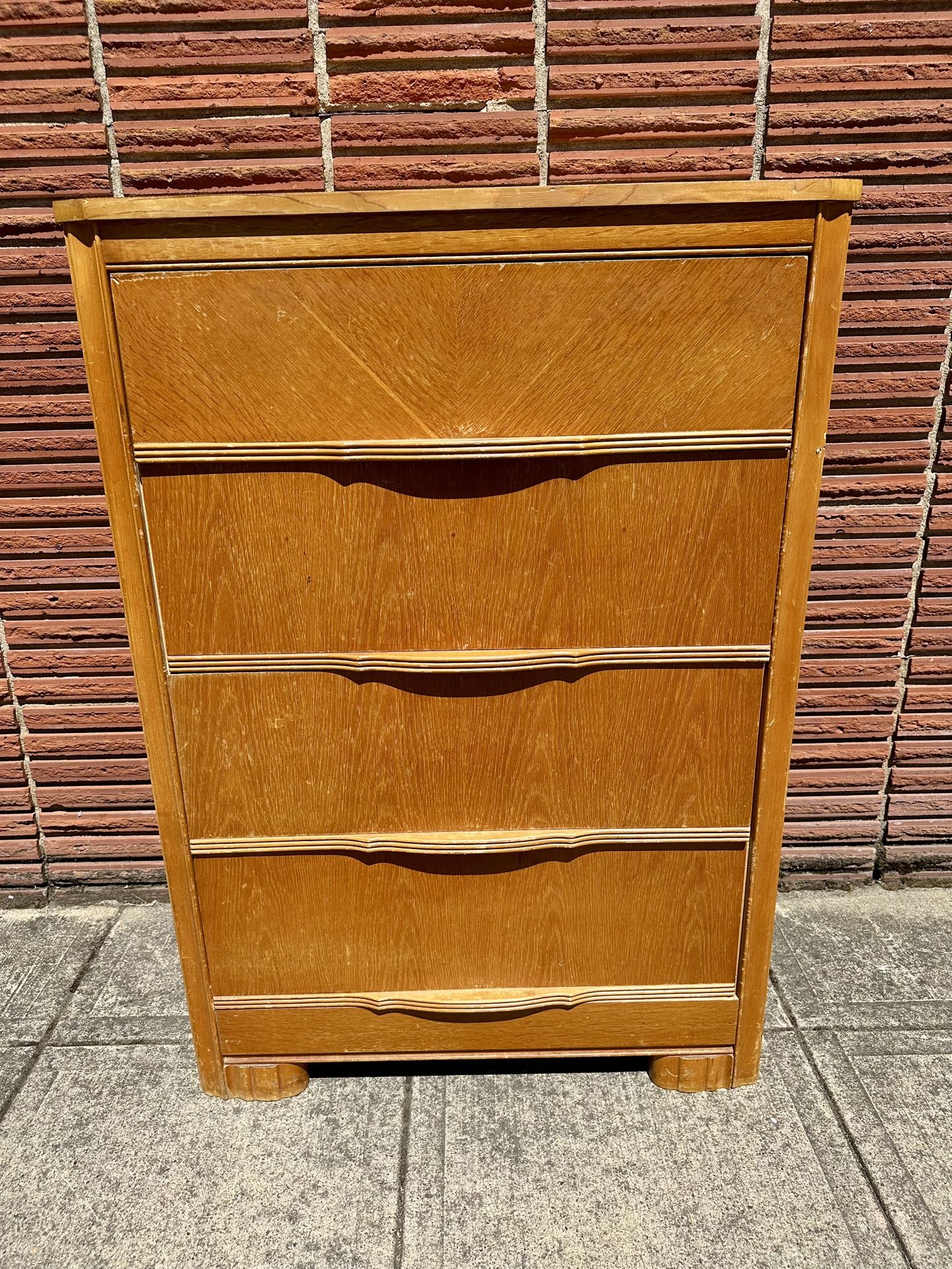 1940’s Maple Veneer 4 Drawer Dresser 