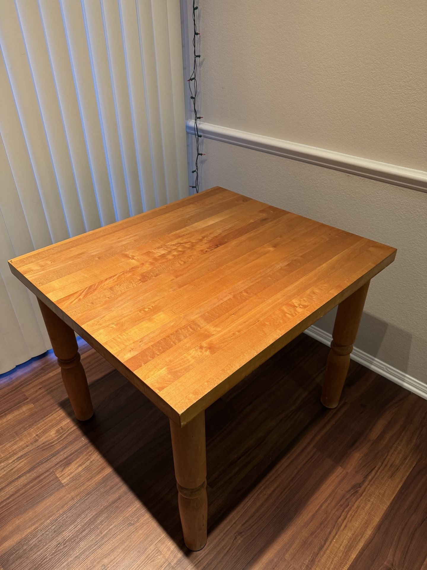 Solid Wood Butcher Block Table