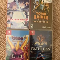 Nintendo Switch Games Tomb Raider Spyro Pathless Alice Gear Aegis 