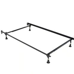 Full sized bed and metal frame for sale.