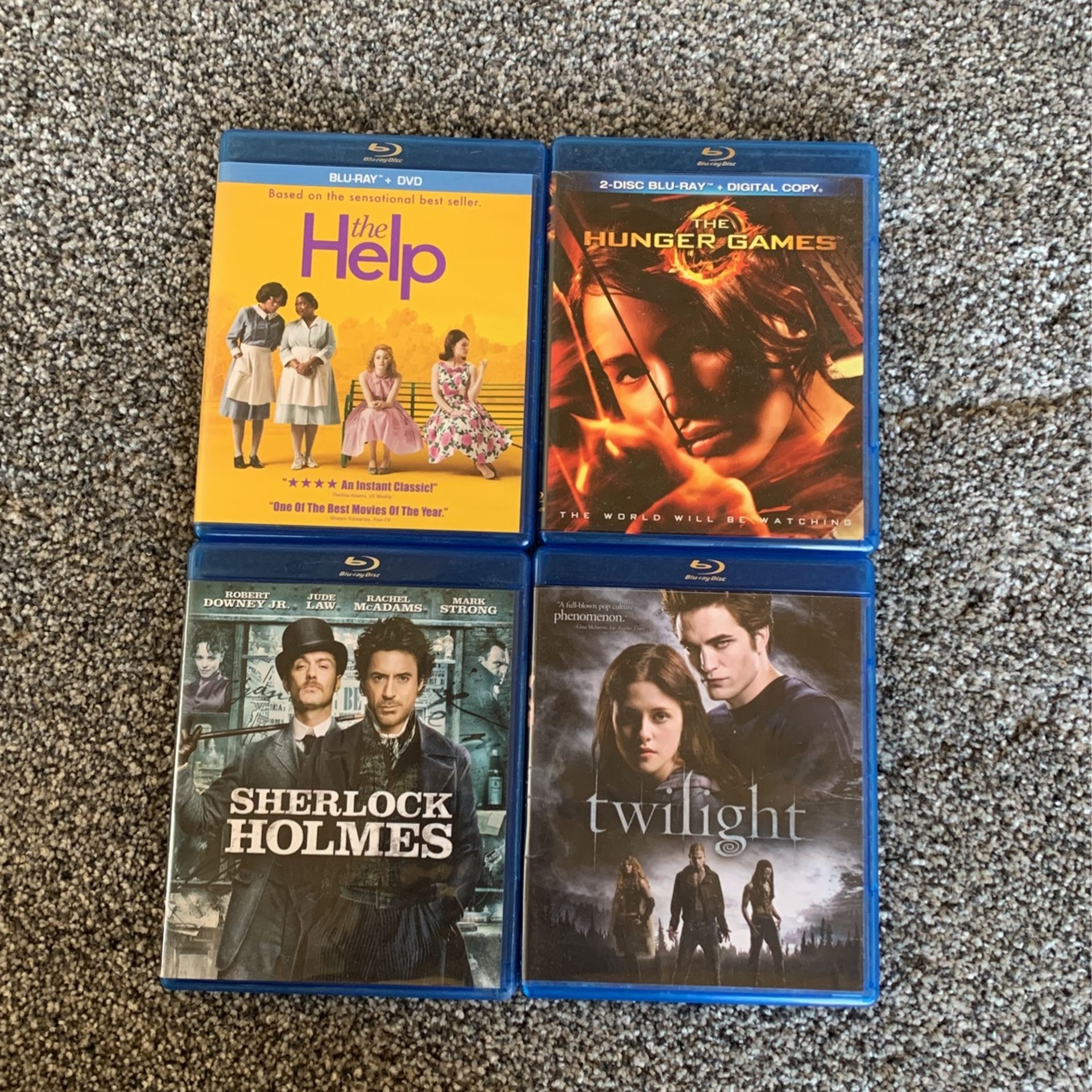 Blu Ray Hunger Games Twilight The Help Sherlock Holmes