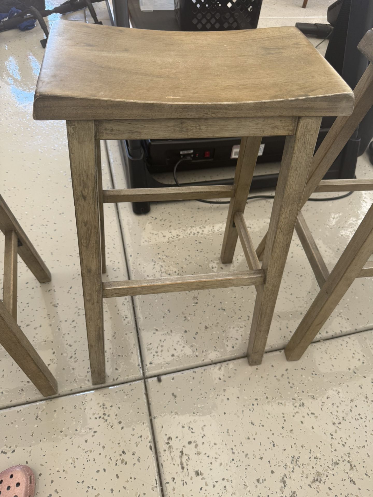 3 Tibetan counter stools