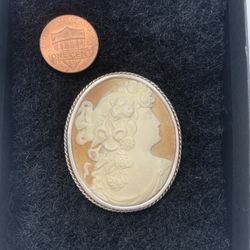 Silver Antique CAMEO Brooch