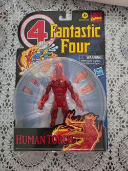 Fantastic Four Retro Marvel Comics  Human Torch 6-Inch Action Figure Hasbro