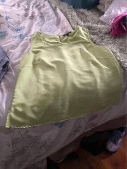 Lime green tank top large