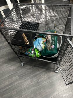 Bunny cage and accessories