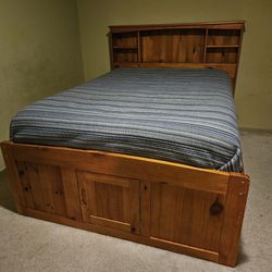 Full Size Captain's Bed With Underbed Storage