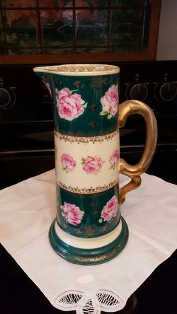 Vintage Hand Painted Porcelain Austria Pitcher