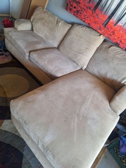 Beige Couch and decor