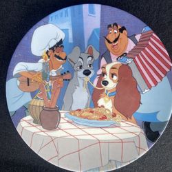 “Lady And The Tramp” Collectors Plate With COA!