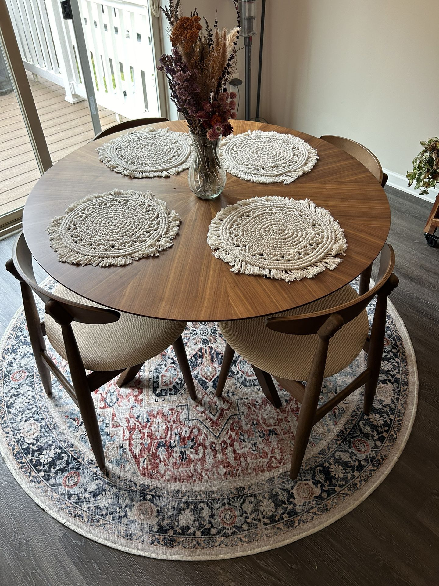 Fenway 47” Wood Dining Table, Walnut