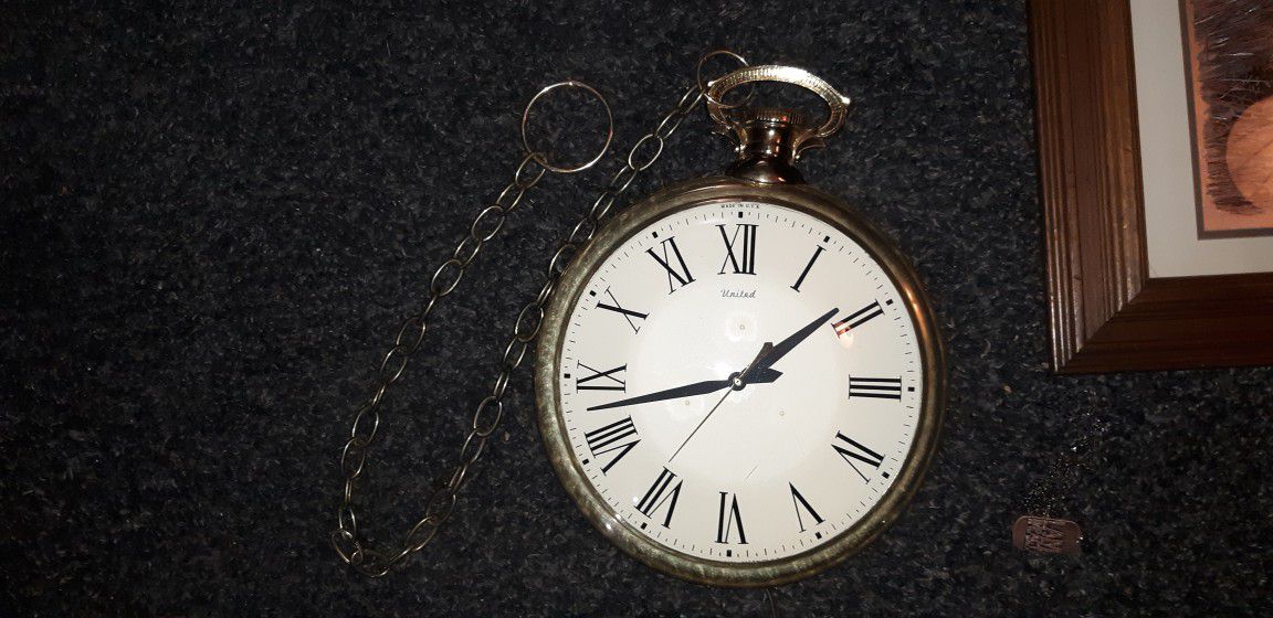 Large Wall Pocket Watch Clock